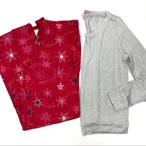 Victoria's Secret | Red Star Flannel Winter Pajama Set